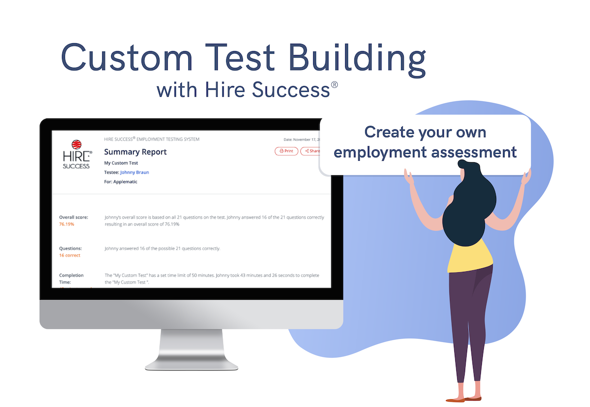 Custom Test Building with Hire Success create your own employment assessment