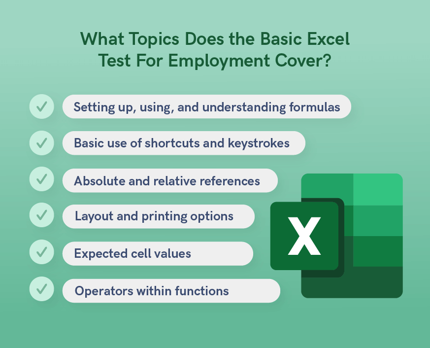 Basic excel test for employment.