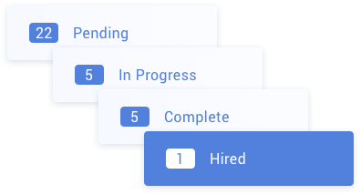 Job applicant tracking steps