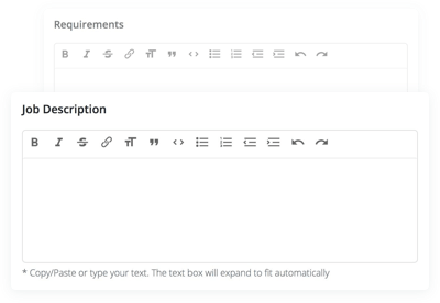Job description screenshot
