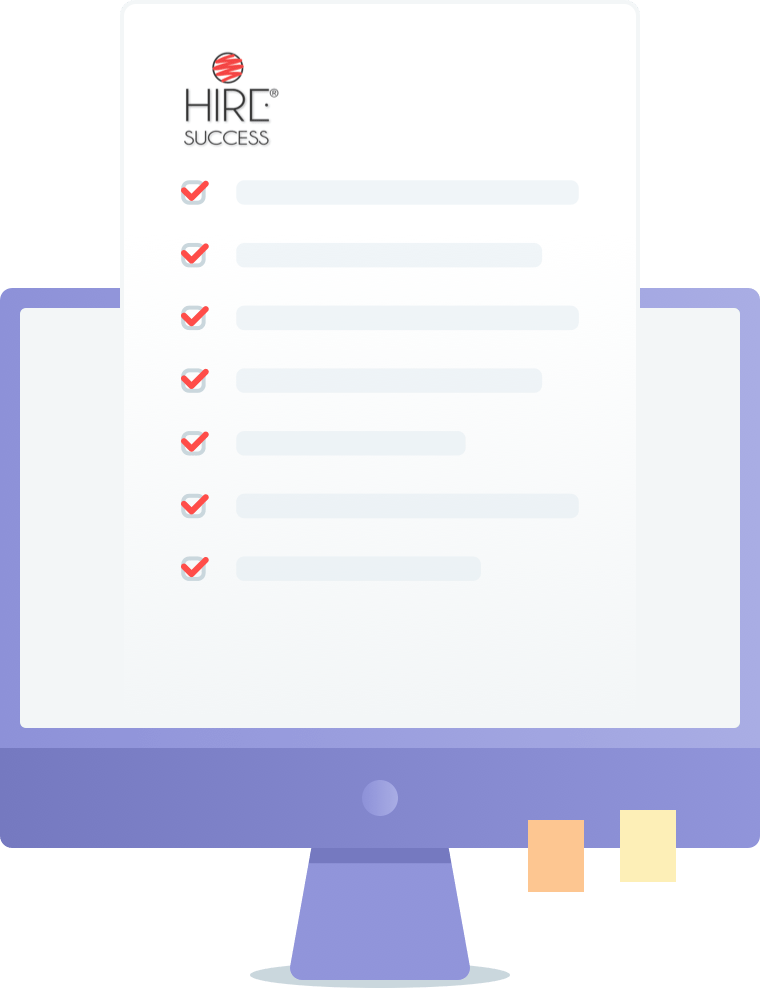 Hire Success pre-employment integrity test checklist
