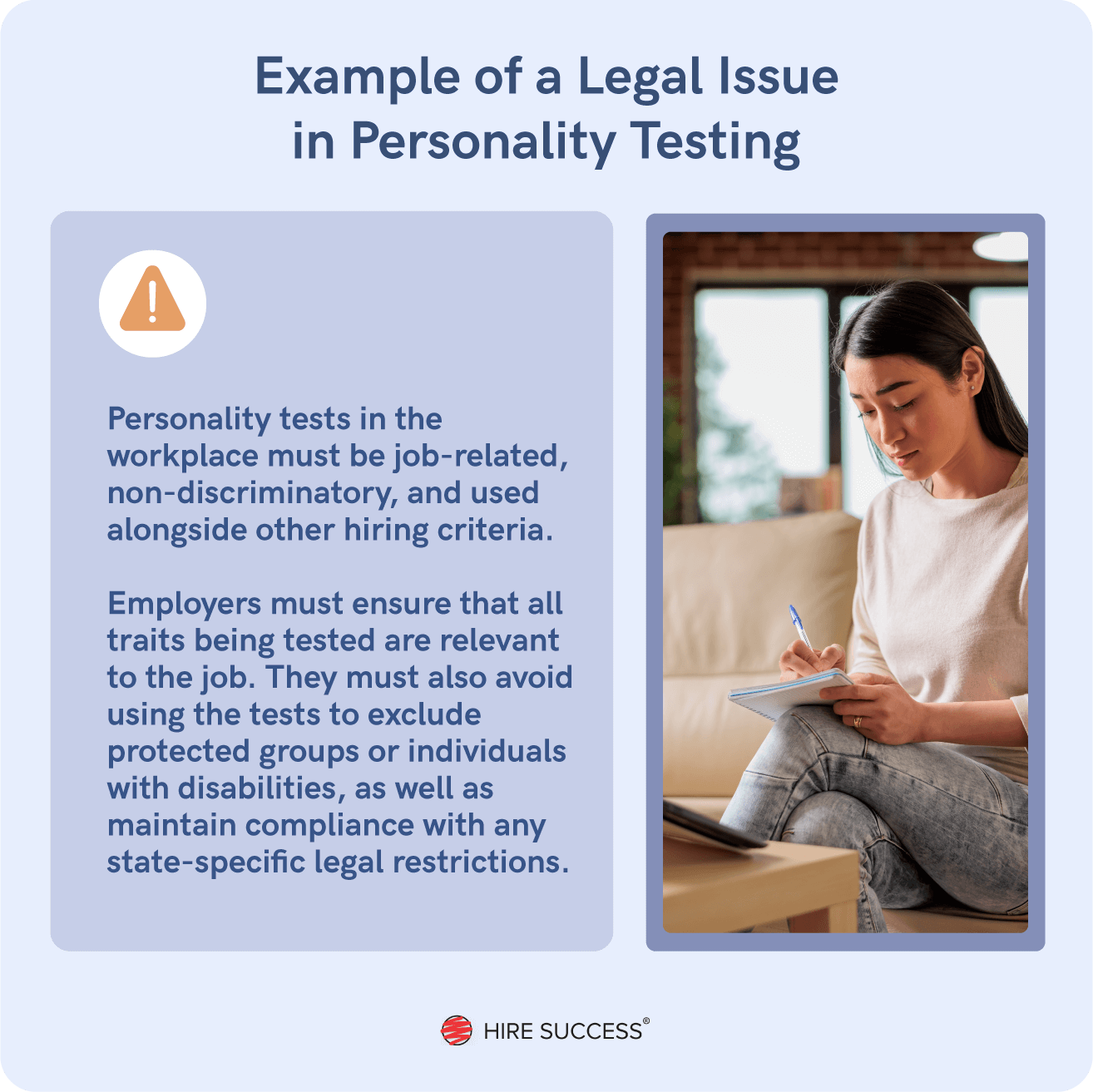 Examples of cases when personality tests may be illegal.