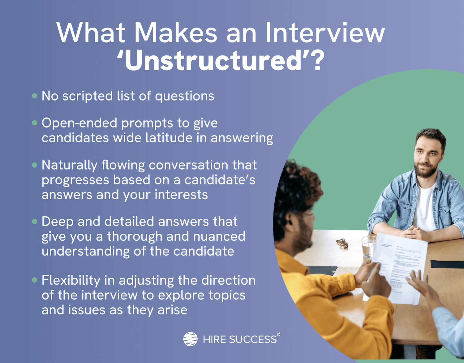 What is an unstructured interview?